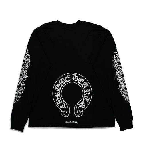 Chrome Hearts Black Horseshoe L/S Tee