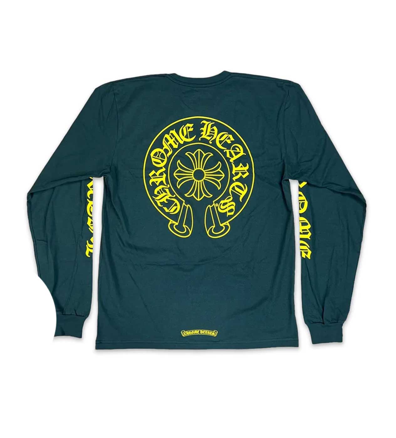 Chrome Hearts Green Yellow Horseshoe L/S Tee