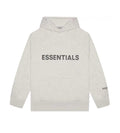 Essentials Oatmeal Hoodie Front Logo