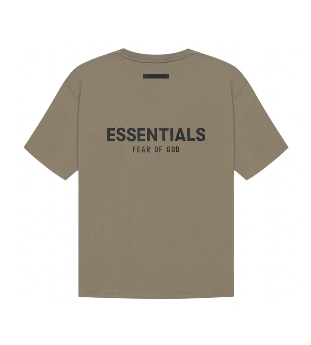 Essentials Taupe Tee Back Logo